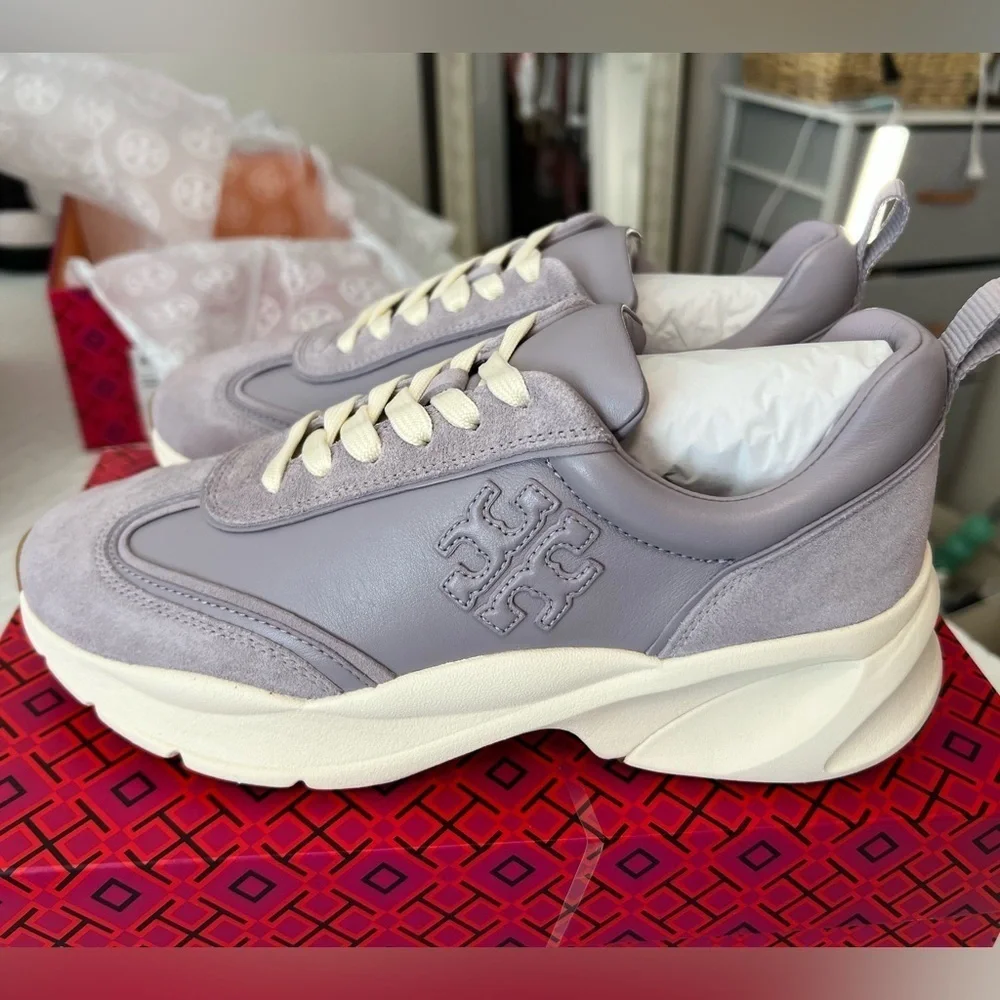 NIB Tory Burch Good Luck Trainer Spring Lavender - size 8